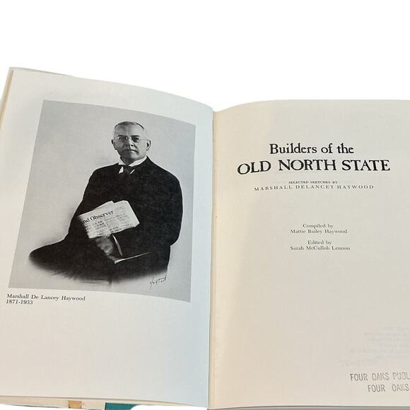 Builders Of The Old North State Marshall Delancey Haywood 1968 Carolina Ex Lib - Picture 4 of 13